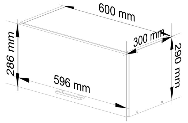 Z0ND0 Felső konyhaszekrény Ozara W60OK (fehér). 1069137