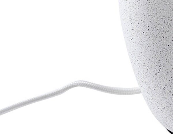 Lindby asztali lámpa Thalassia, fehér, Ø 30 cm, kerámia, Fehér / opál, Nappali / Étkező, Textil / szövet / selyem, Skandináv