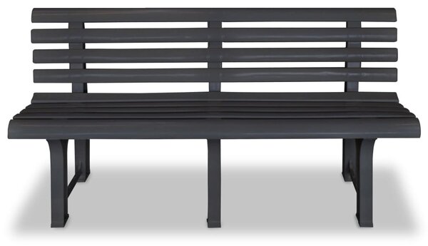 Antracitszürke műanyag kerti pad 145,5 cm
