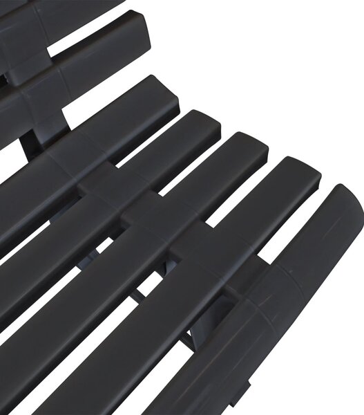 Antracitszürke műanyag kerti pad 145,5 cm