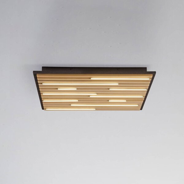Q-Smart-Home Paul Neuhaus Smart LED-es mennyezeti lámpa Q-Acoustic fa 62 x cm, dimmelhető, Világos fa, Nappali / Étkező, Fa, Modern