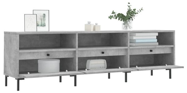 Betonszürke szerelt fa TV-szekrény 150x30x44,5 cm