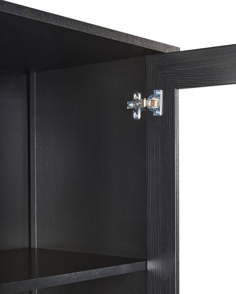 Üveges vitrin NORNALUP 80 cm Fekete