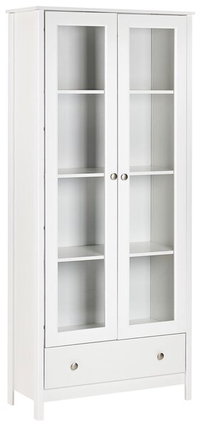 Üveges vitrin NORNALUP 80 cm Fehér