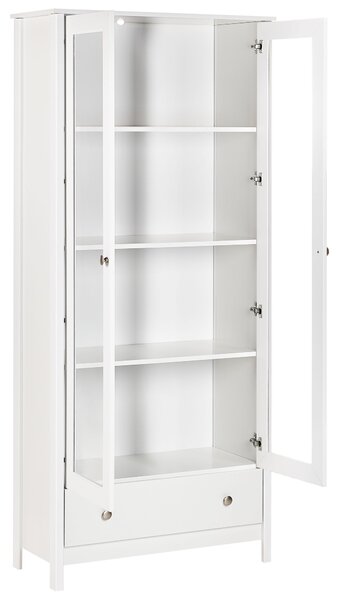 Üveges vitrin NORNALUP 80 cm Fehér