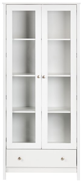 Üveges vitrin NORNALUP 80 cm Fehér