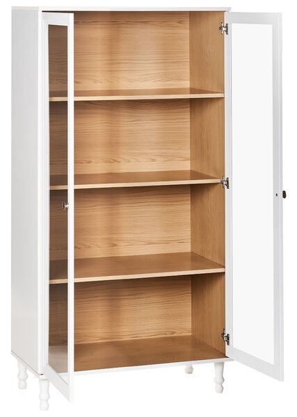 Üveges vitrin TINGLEDALE 80 cm Fehér