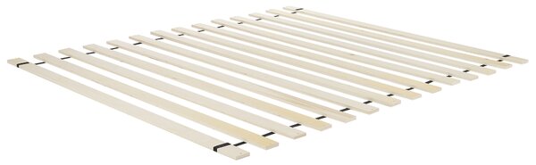 Ágy Rattan BOUSSICOURT 160 x 200 cm Világosbarna