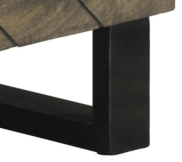 Fekete tömör mangófa TV-szekrény 80 x 33 x 46 cm
