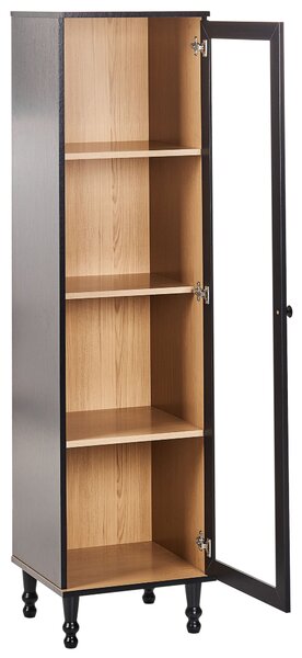 Üveges vitrin TINGLEDALE 40 cm Fekete