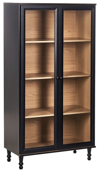 Üveges vitrin TINGLEDALE 80 cm Fekete