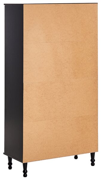 Üveges vitrin TINGLEDALE 80 cm Fekete