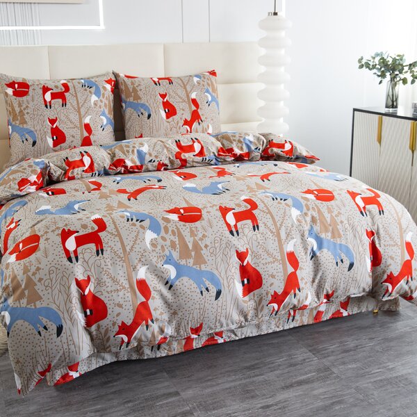 RED FOX barna mikroszálas ágyneműhuzat Ágyneműhuzat mérete: 70 x 90 cm | 140 x 220 cm