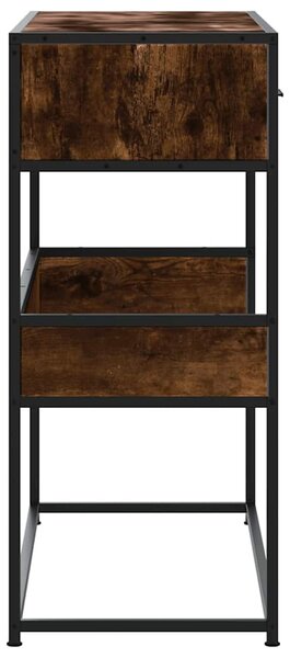 Füstös tölgy színű szerelt fa tálalóasztal 90x35x80 cm