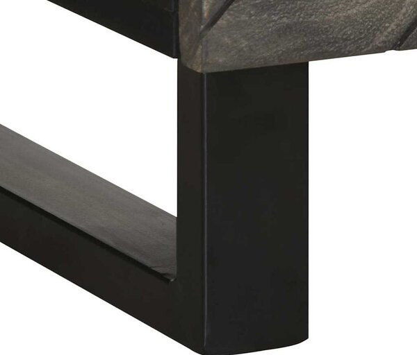 Sideboard Fekete 60x33x75 cm tömörfa Mango