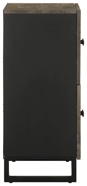 Sideboard Fekete 60x33x75 cm tömörfa Mango