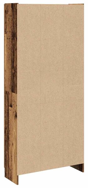 Antik fa színű szerelt fa magasszekrény 82,5 x 30,5 x 185 cm