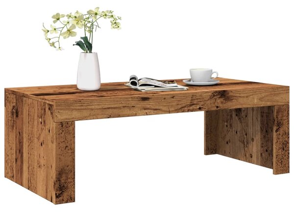 Antik fa színű szerelt fa dohányzóasztal 102 x 50 x 35 cm