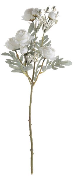 Hamvas rózsa ág, 56cm magas - Fehér