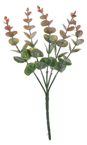 Eukaliptusz műnövény, 27cm magas, 12cm széles - Zöld/Narancssárga