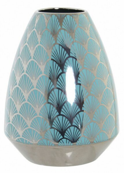 Váza DKD Home Decor Türkizkék Porcelán Keleti (18 x 18 x 24 cm)
