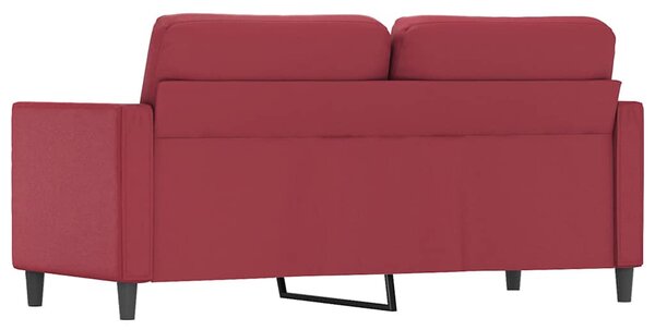 2 személyes bordó színű műbőr kanapé 140 cm
