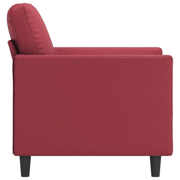 Bordó műbőr kanapéfotel 60 cm