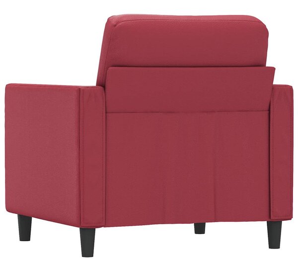 Bordó műbőr kanapéfotel 60 cm