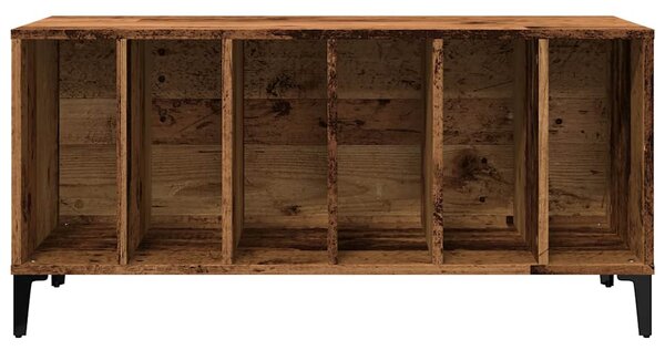Antik fa színű szerelt fa hanglemezszekrény 100 x 38 x 48 cm