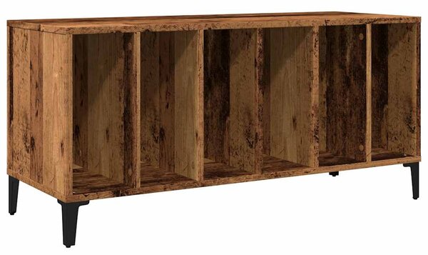 Antik fa színű szerelt fa hanglemezszekrény 100 x 38 x 48 cm