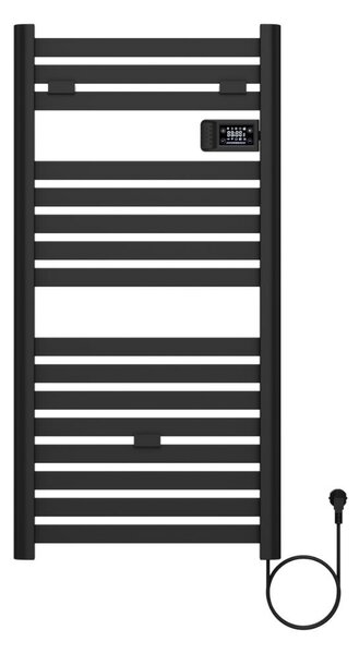 Elektromos design radiátor digitális termosztáttal NERO Italia AF-04DEW - 50 x 96 cm