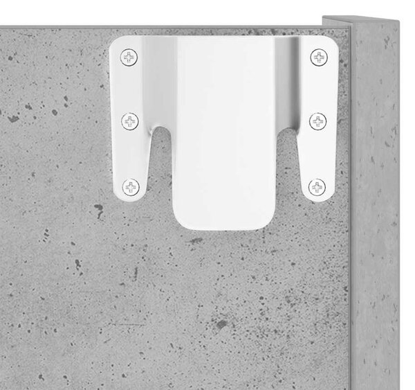 2 db betonszürke fali cipősszekrény 60 x 18 x 60 cm