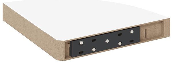 2 db fehér MDF lebegő sarokpolc 25 x 25 x 3,8 cm