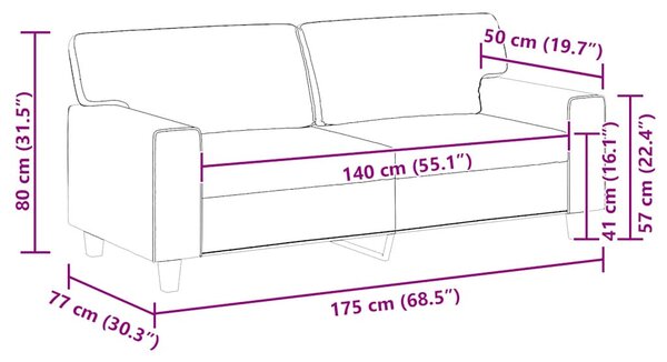 2 személyes cappuccino színű műbőr kanapé 140 cm