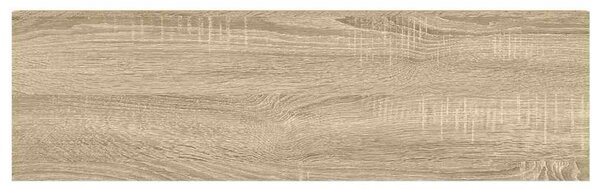 2 db tölgyszínű és fehér MDF lebegő fali polc 80x23,5x3,8 cm