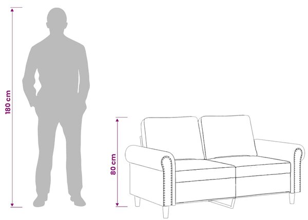 Kétszemélyes bordó bársony kanapé 120 cm