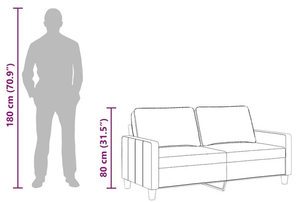 Kétszemélyes bordó szövet kanapé 140 cm