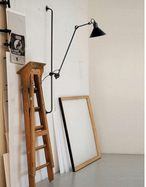 Fali Lámpa Lampe Gras, Fekete, Nappali, Fém, Indusztriális dizájn