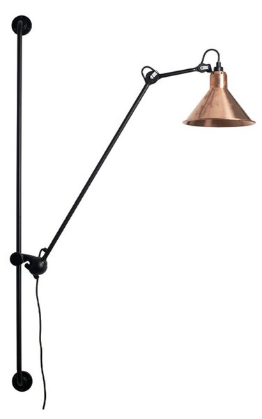 Fali Lámpa Lampe Gras, Fekete, Nappali, Fém, Indusztriális dizájn