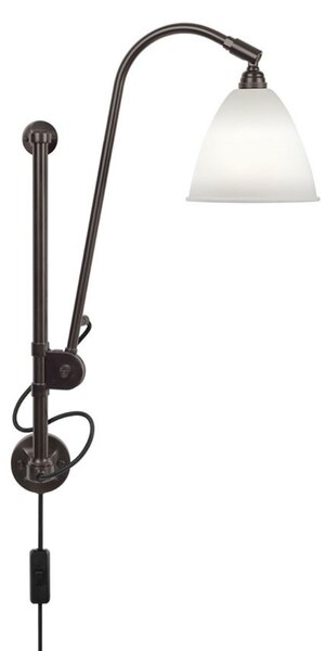 Bestlite BL5 fali lámpa, Ø 16 cm, fekete/porcelán