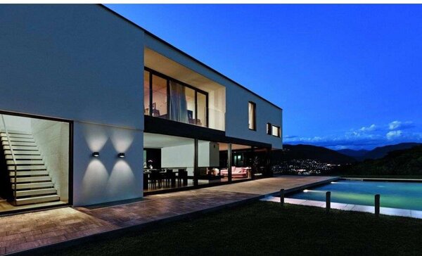 Fali Lámpa LIGHT-POINT, dimmable, Fekete, Nappali, Alumínium