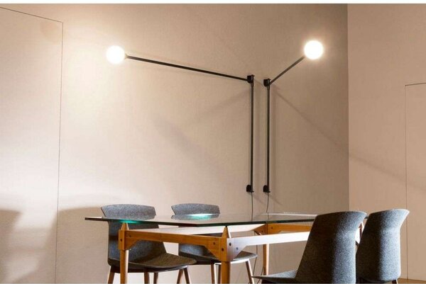 Fali Lámpa Nemo Lighting, dimmable, Fekete, Nappali, Fém