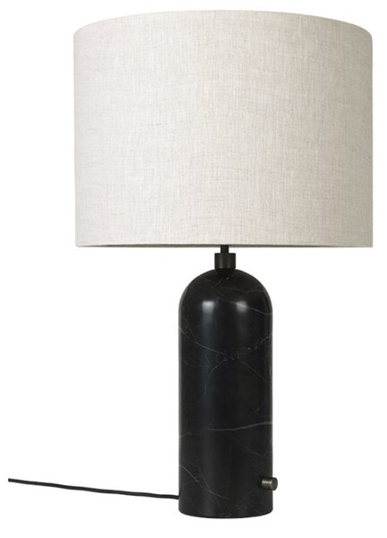 Asztali lámpa GUBI, dimmable, Fekete, Nappali, Márvány