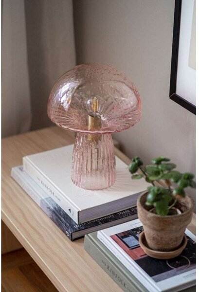 Asztali lámpa Globen Lighting, Rózsaszín / Rosé, Nappali, Üveg