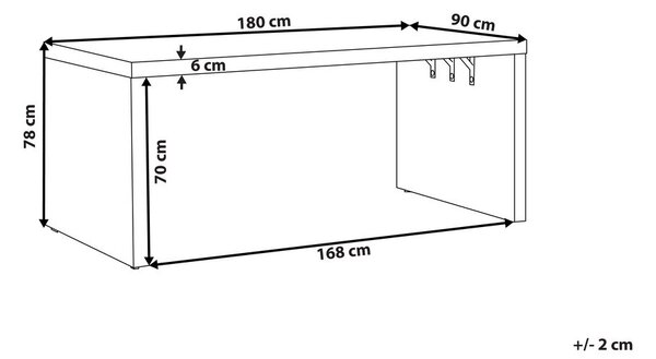 Kerti asztal TARANTO 180 cm 90 cm Beton Szürke