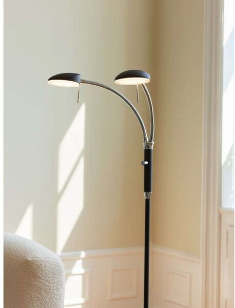 Állólámpa Halo Design, dimmable, Fekete, Nappali, Fém