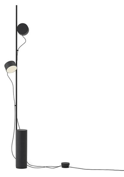 Állólámpa Muuto, dimmable, Fekete, Nappali, Fém