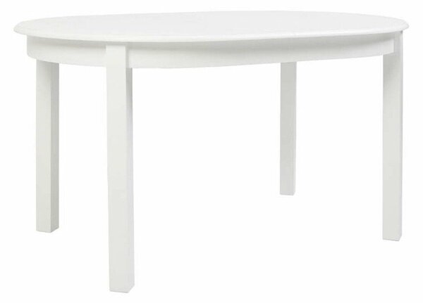 Asztal Boston 446, Fehér, 76x95x140cm, Hosszabbíthatóság, Közepes sűrűségű farostlemez, Váz anyaga