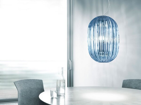 Plass Medium Függőlámpa Light Blue 3,2m - Foscarini