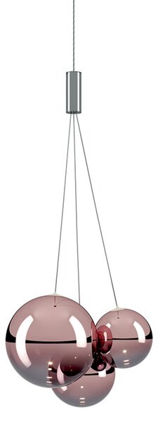 Függőlámpa Lodes, dimmable, Rózsaszín / Rosé, Étkező, Üveg